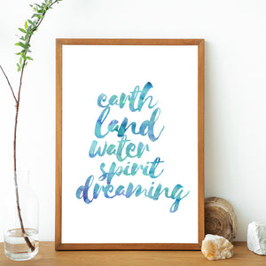 Earth Dreaming Turquoise (Printable, digital download)