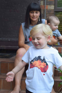 Aboriginal Australia Kids Tee White