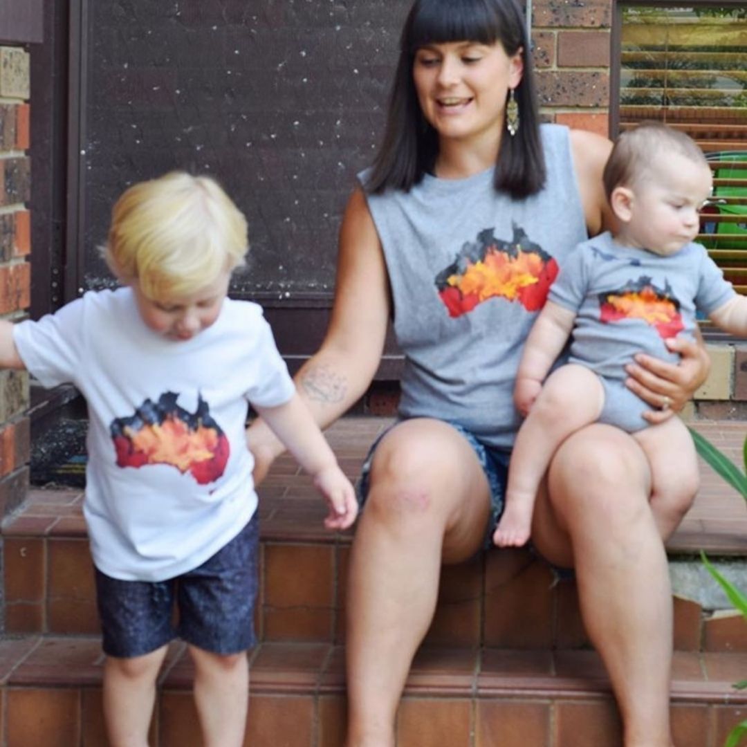 Aboriginal Australia Baby Onesie Grey