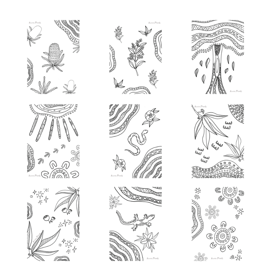 10 Colouring Pages Pack 1 (Printable, digital download)